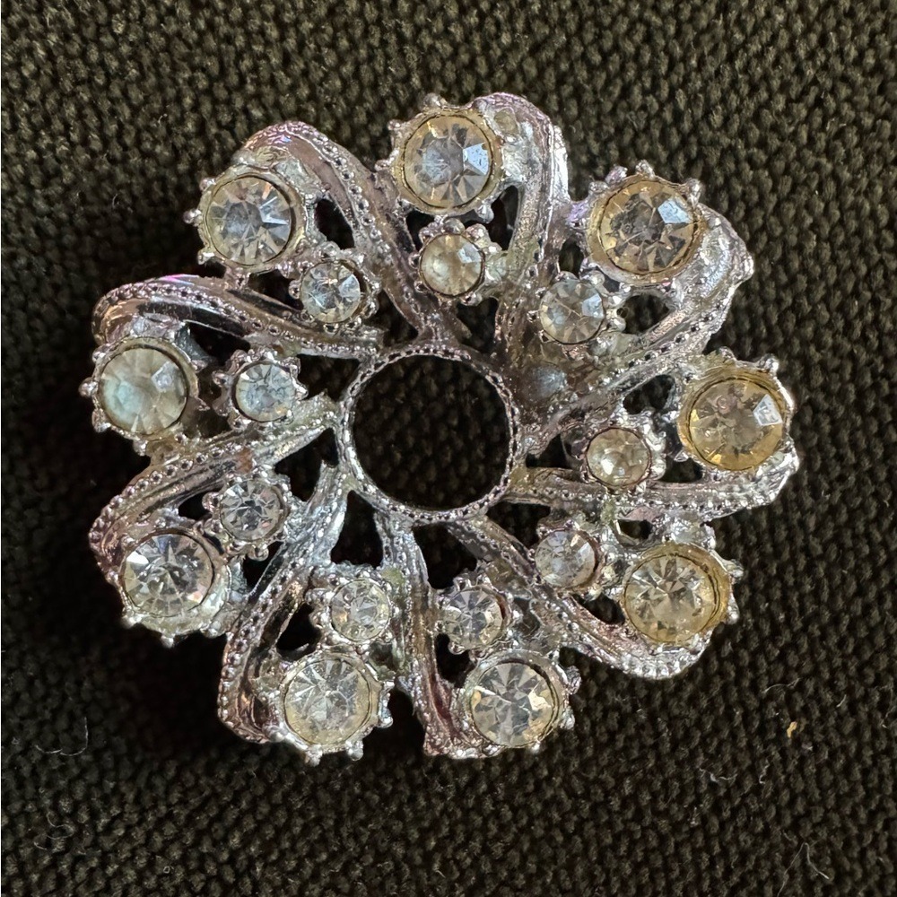 Vintage Estate Sale Jewelry Brooch‎ Lot 17pc Antique Rhinestone Floral Owl Pins - Picture 5 of 16